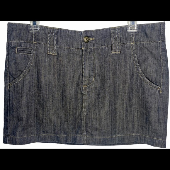 BCBGENERATION Women’s Jean Mini Skirt w/Pockets 31 Charcoal Gray Denim Casual - Picture 1 of 14